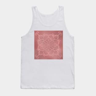 Rose Gold Flower Mandala Tank Top